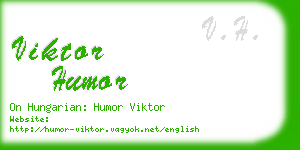 viktor humor business card